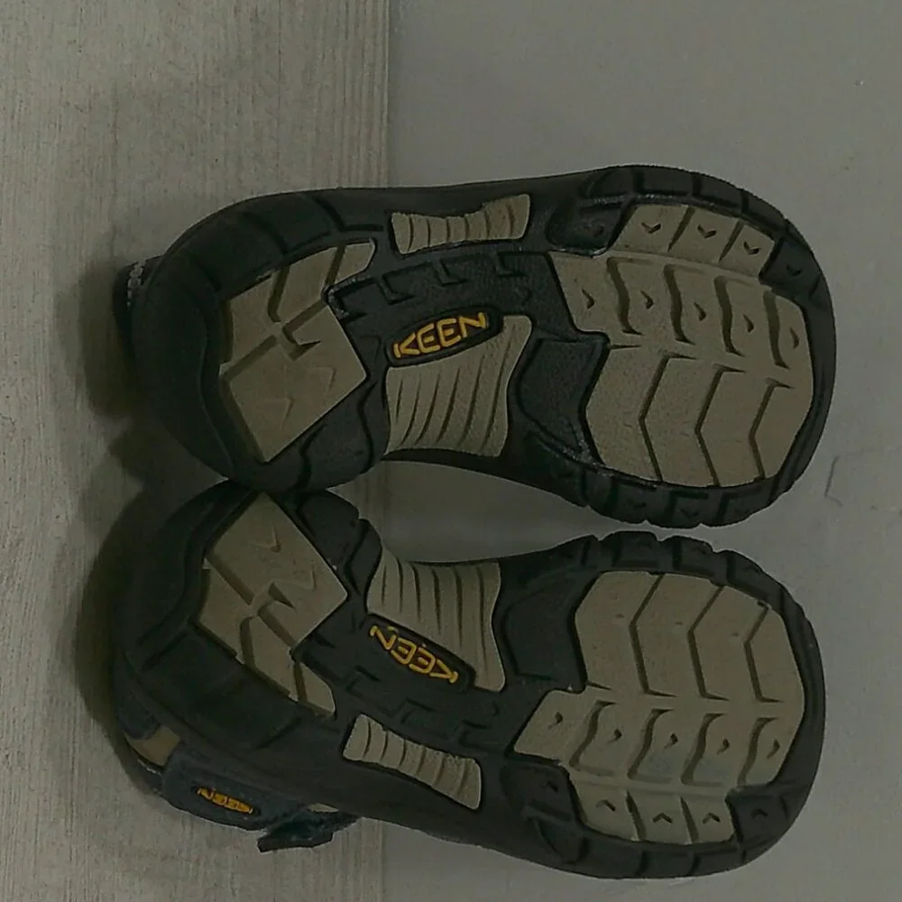 KEEN Kids Hiking Outdoor Sandals Newport Waterproof Gray Blue Size 10 EU 27/28